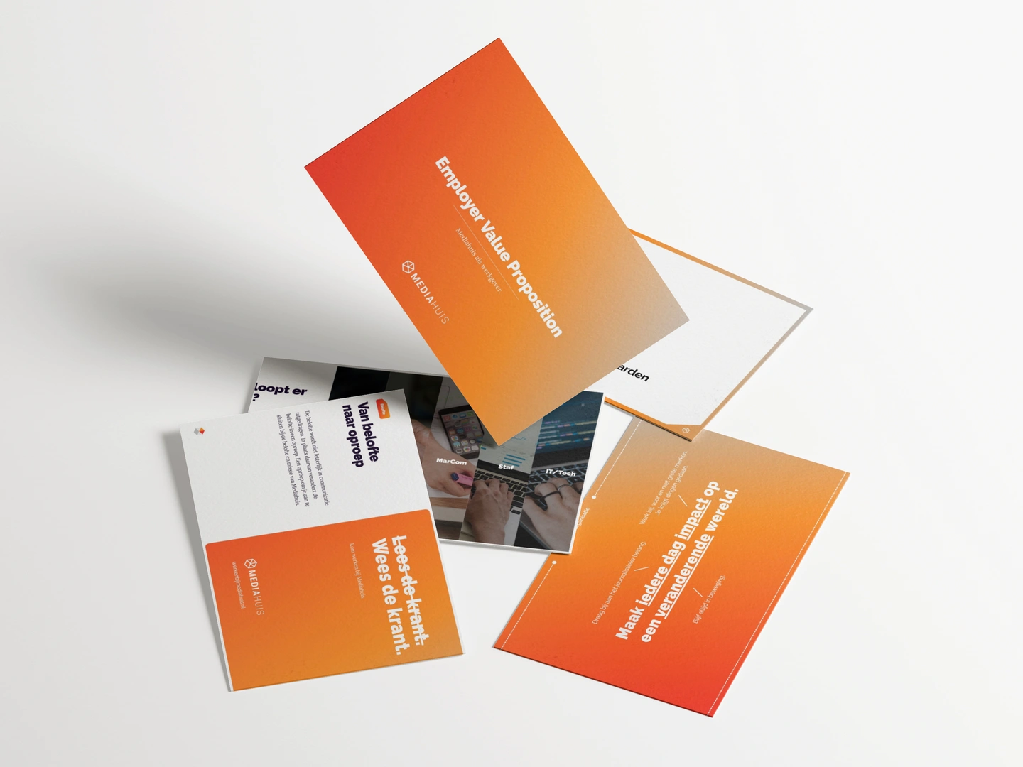 Employer Value Proposition (EVP) voor Mediahuis. Uitgevoerd door Twenty Two. Twenty Two is een bureau dat gespecialiseerd is in employer branding, recruitment marketing en job advertising.